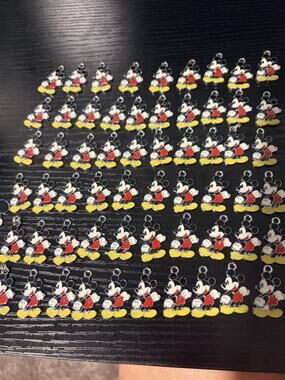 Mickey Mouse Charms Metal Enamel Jewelry Making Crafts Bracelets Pendants 62pcs